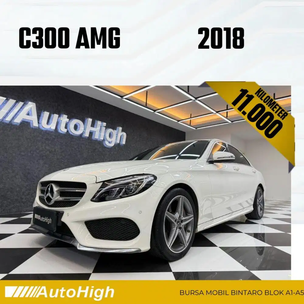 DP10% [Km11.000] C300 AMG 2018 White Reg 2020 AUTOHIGH