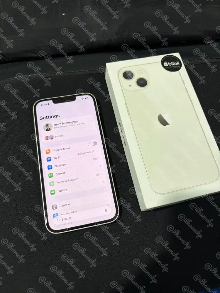 iPhone 13 128GB Starlight Putih ex Blibli Garansi Baterai 3 bulan