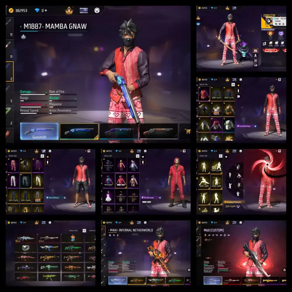 Ready stock akun free fire harga bisa di tawar yg mau beli buruan