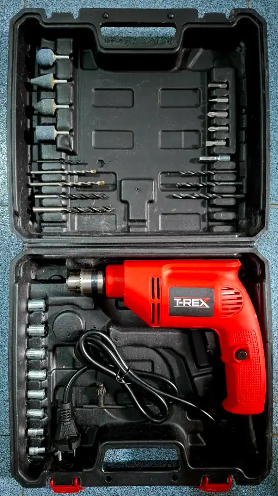 Baru mesin bor listrik electric drill set koper