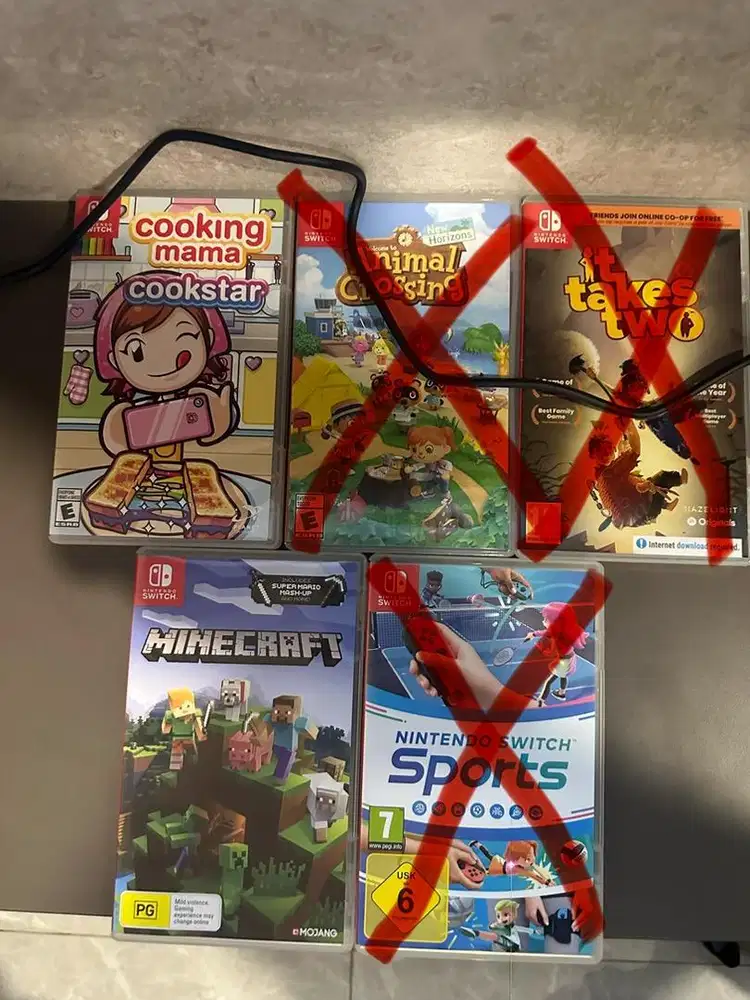 Nontendo Switch Game Fisik Minecraft Cooking Mama Cartrdige Mulus Mint