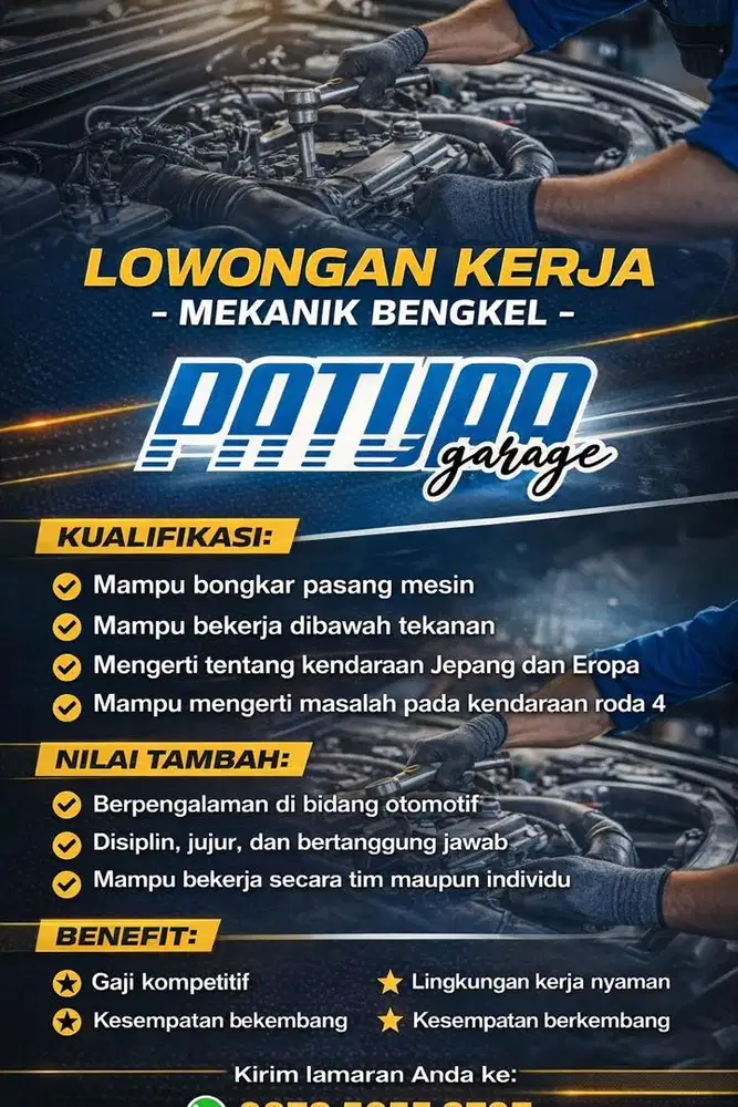 Lowongan Mekanik Mobil
