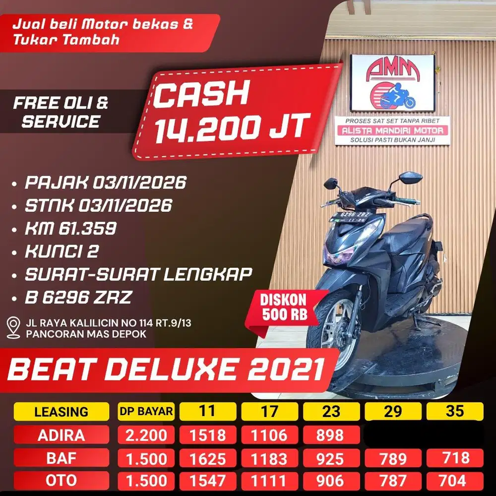 BEAT DELUXE 2021 BISA CASH/KREDIT/TUKAR TAMBAH/PAKAI CC/PAYLATER