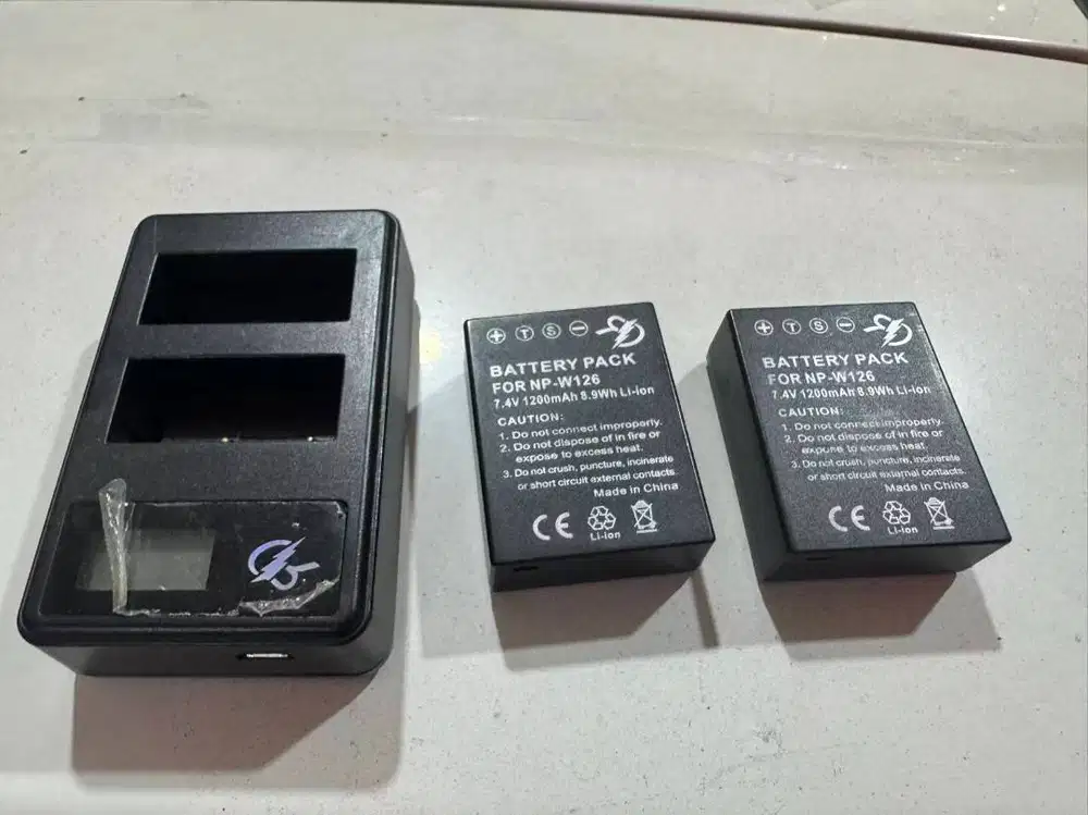 Battery Fuji NP-W126 2-Pack With Dual Charger for XA2 XA3 XA5 XA10 ETC