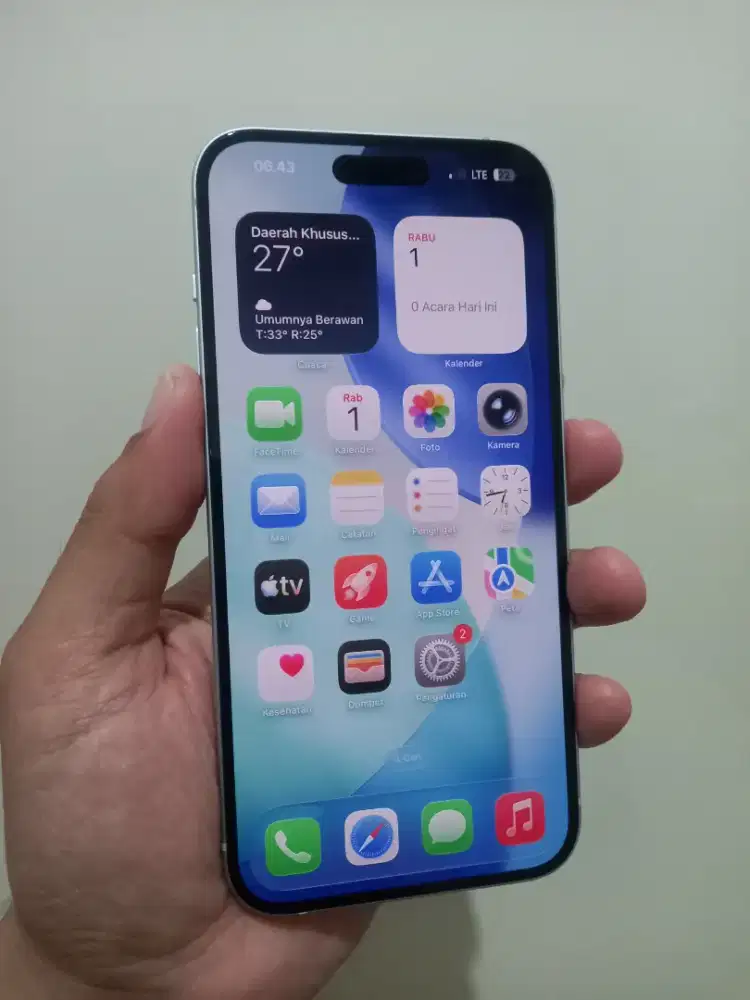 IPhone 15 Plus Blue 128Gb Fullset ex inter Rsim tanam mulus