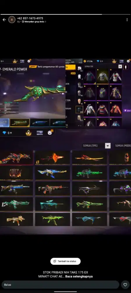 jual akun ff sg terompet aman dan terpercaya