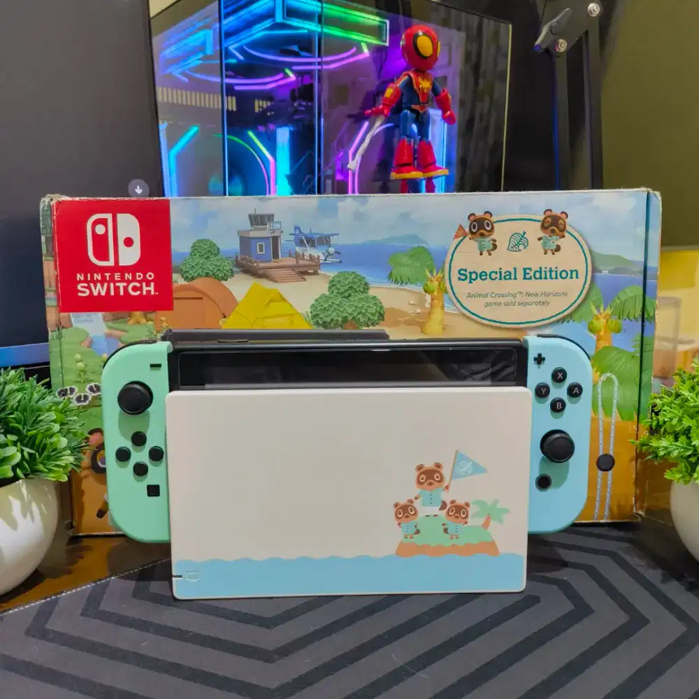 NINTENDO SWITCH V2 ANIMAL CROSSING EDITION DUAL BOOT ATMOSPHERE 256GB