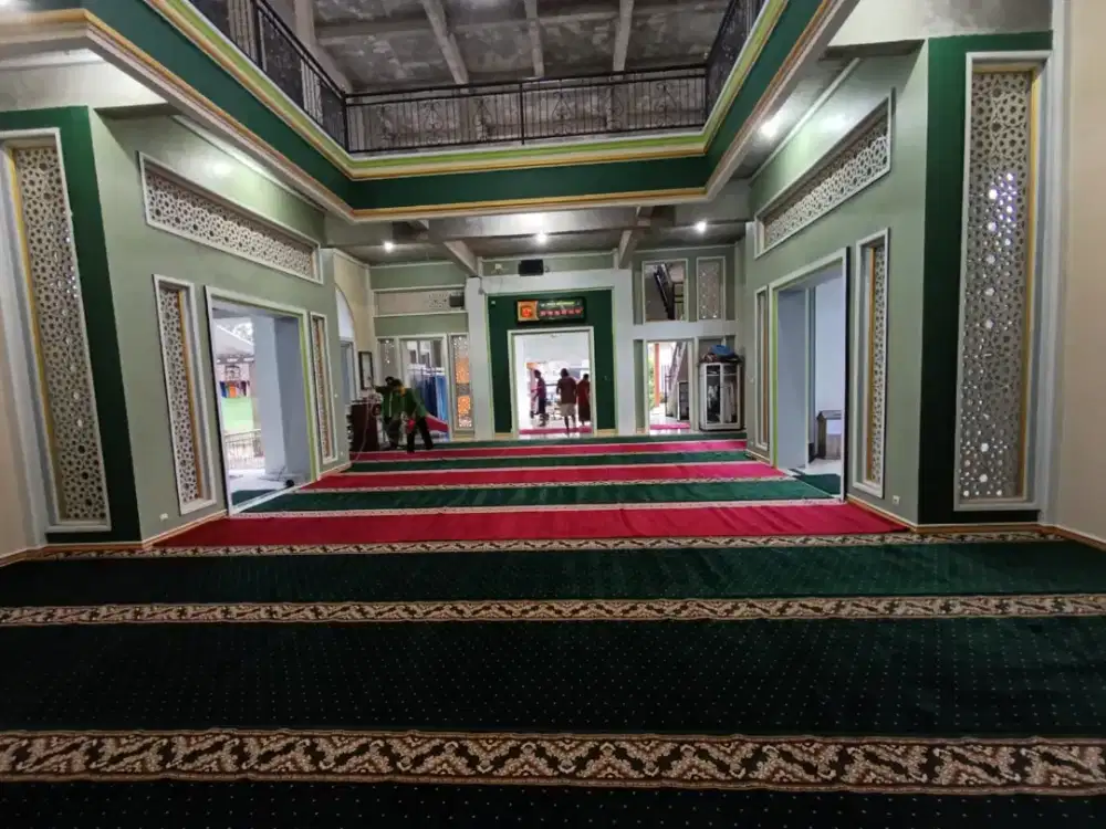 Karpet masjid hijau polos