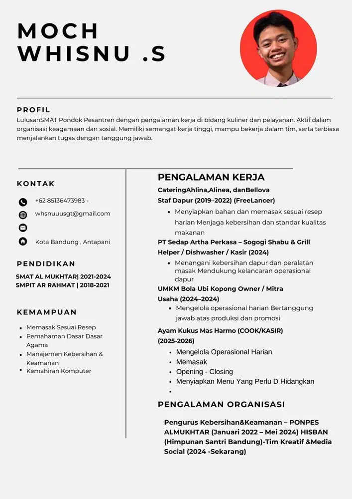 Cari Kerja Di Kitchen Atau apa Aja asal ada mess