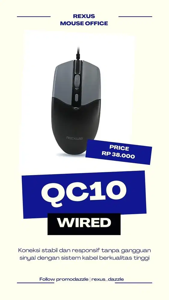 Rexus QC10 mouse kabel