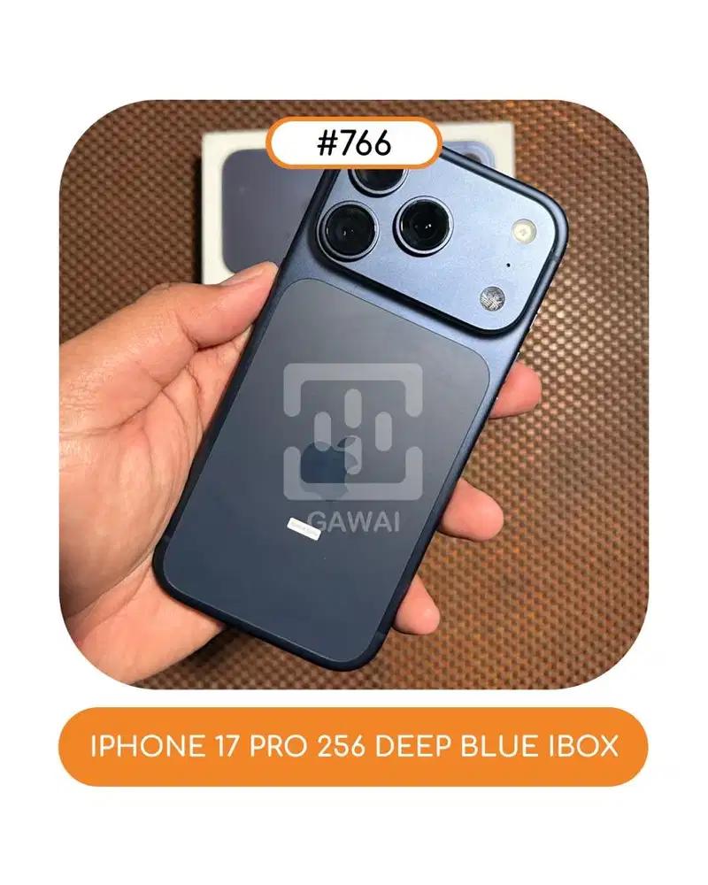 #766 Iphone 17 Pro Deep Blue 256 Ibox Garansi 31 March 2027 BH 100%
