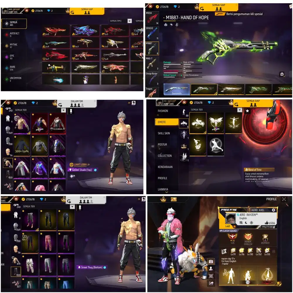 Ready stok akun free fire murah dan aman