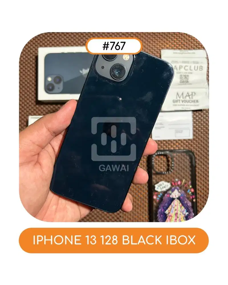 #767 Iphone 13 Black 128 Ibox BH 83%