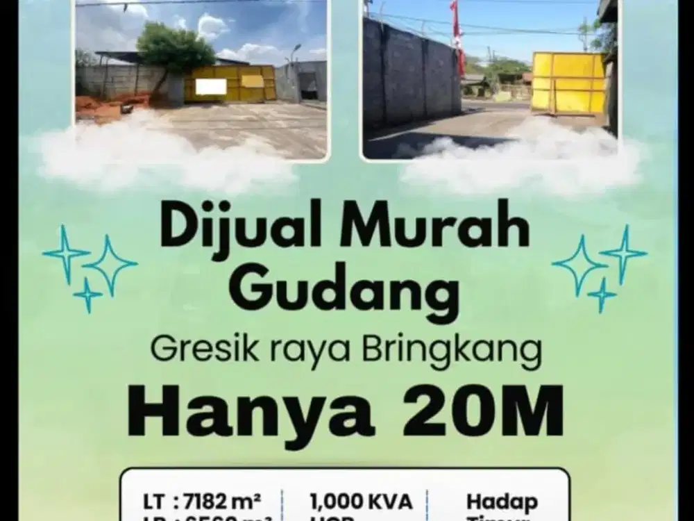 JUAL EX PABRIK GRESIK Raya Bringkang Mojotengah Jawa Timur