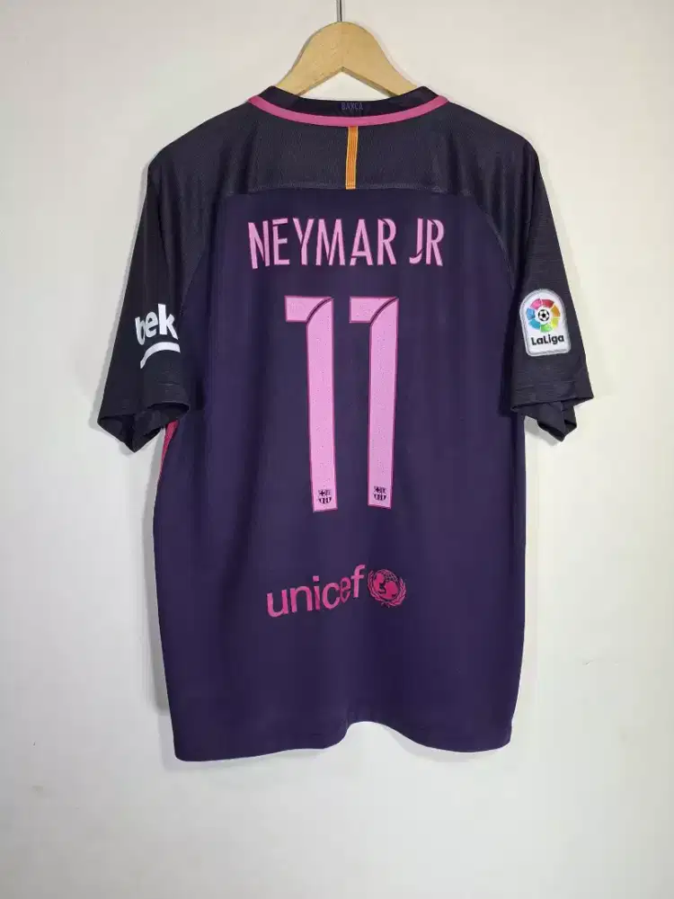Jersey baju bola original size ukuran L barcelona fc away 2016 neymar
