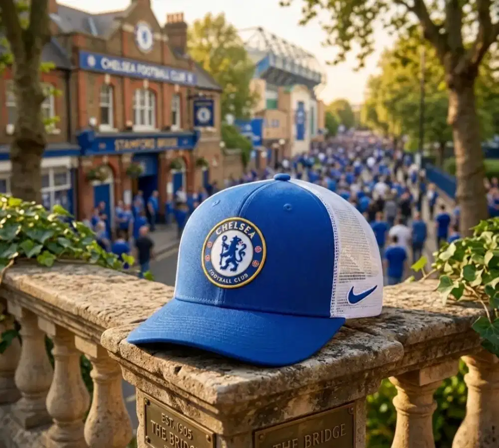 Topi Trucker Klub Bola Chelsea Nike Original Second