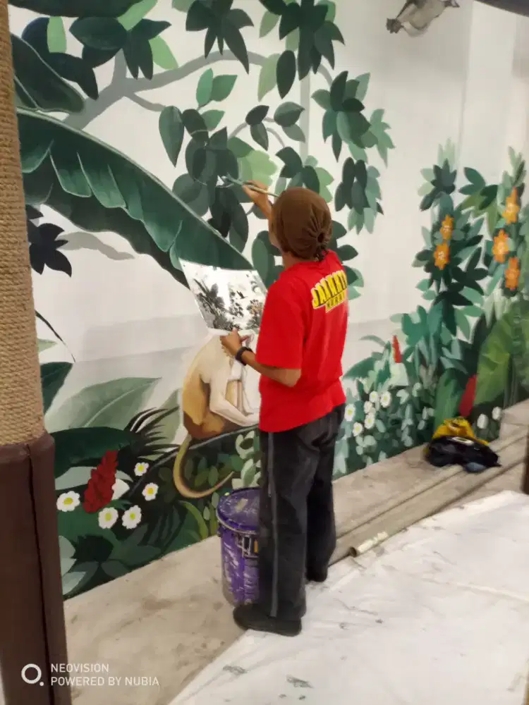 Jasa lukis dinding/ mural, Kanvas dll