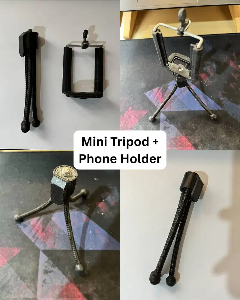 Mini Tripod Flexible + Phone Holder U