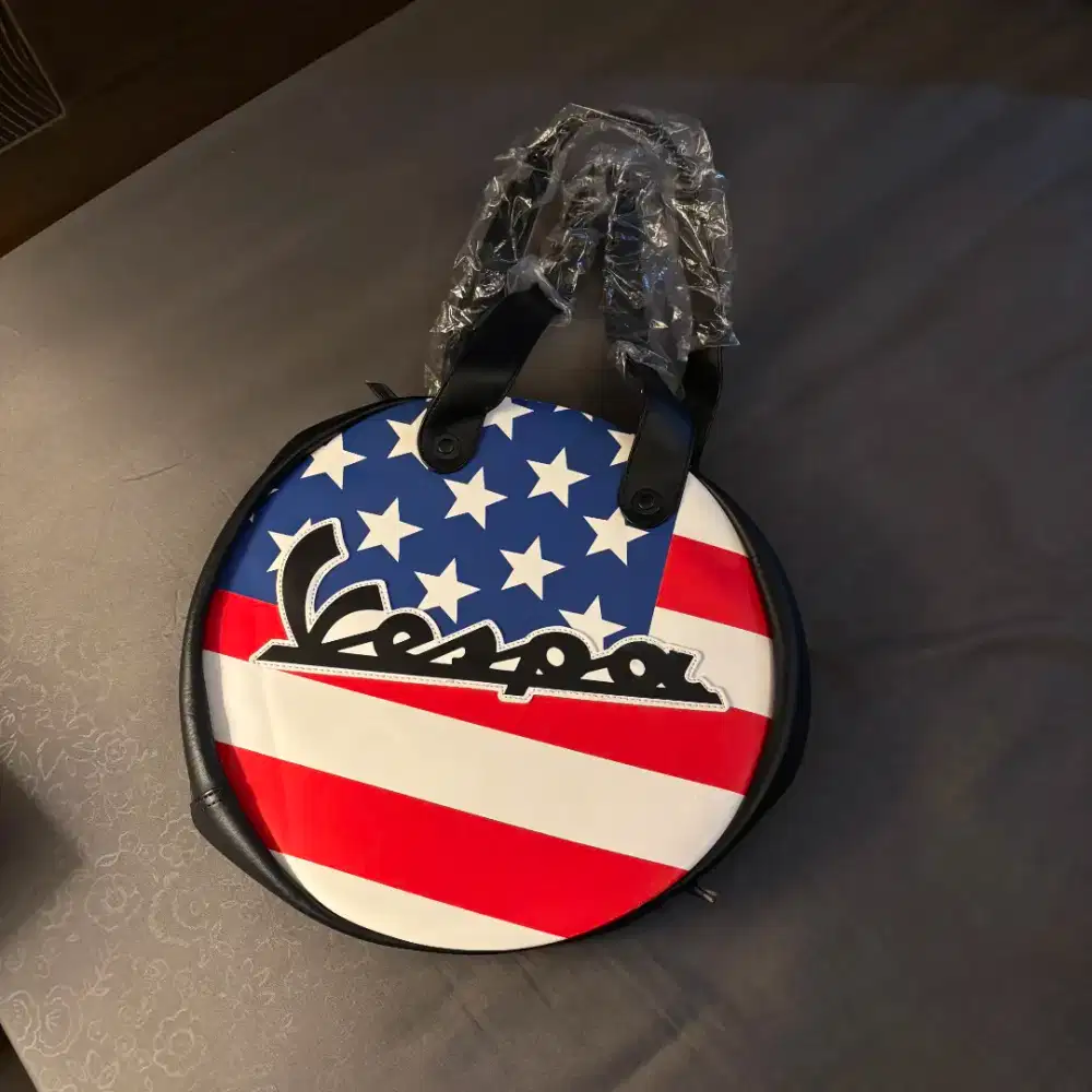 Vespa Wheel Bag USA Flag (Tas Vespa Baru)