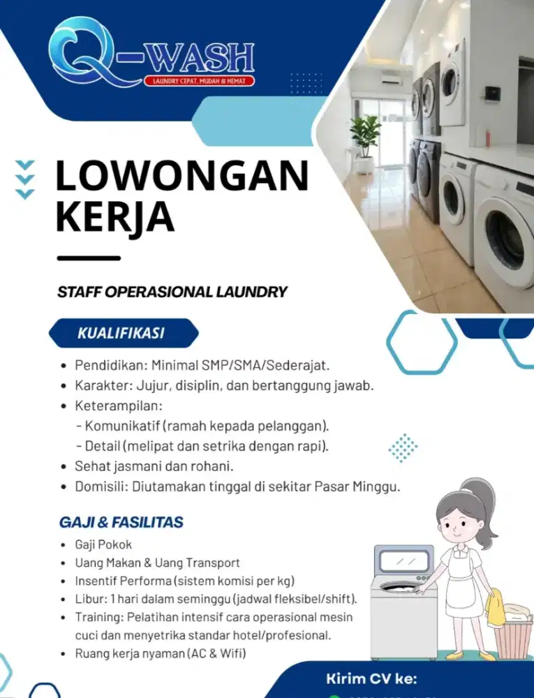 Lowongan Kerja Staff Laundry