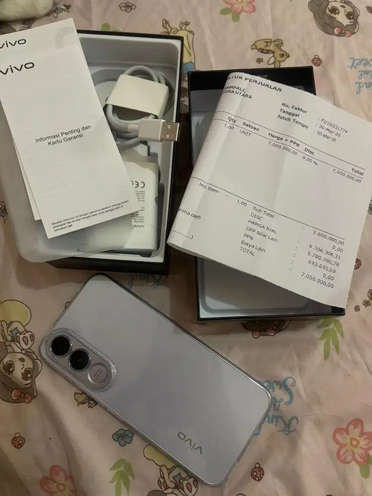 Vivo v70 fe baru buka segel aja + free tumblr dan kipas