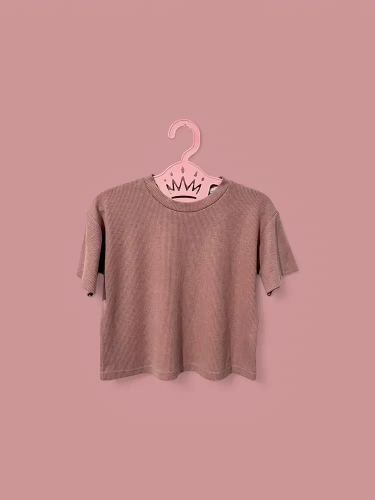 Crop Pink Knit.
