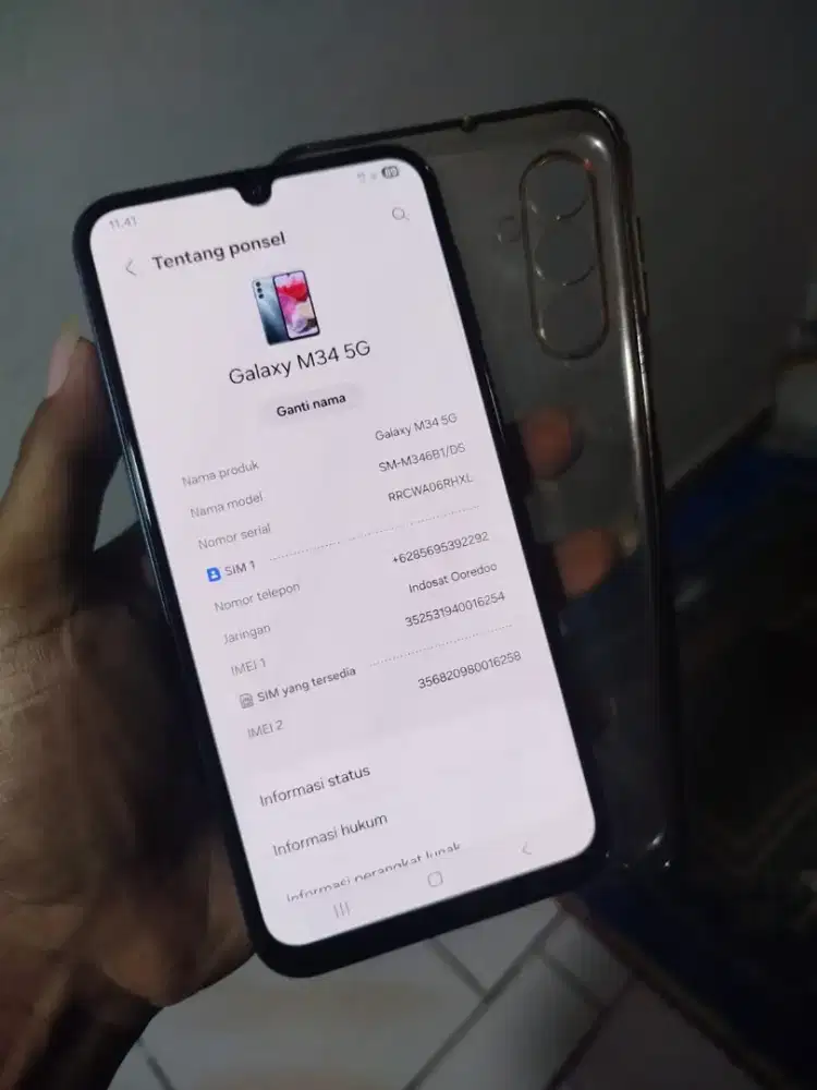 SAMSUNG M34 5G 8/128gb No Minus Hp Charger Ori