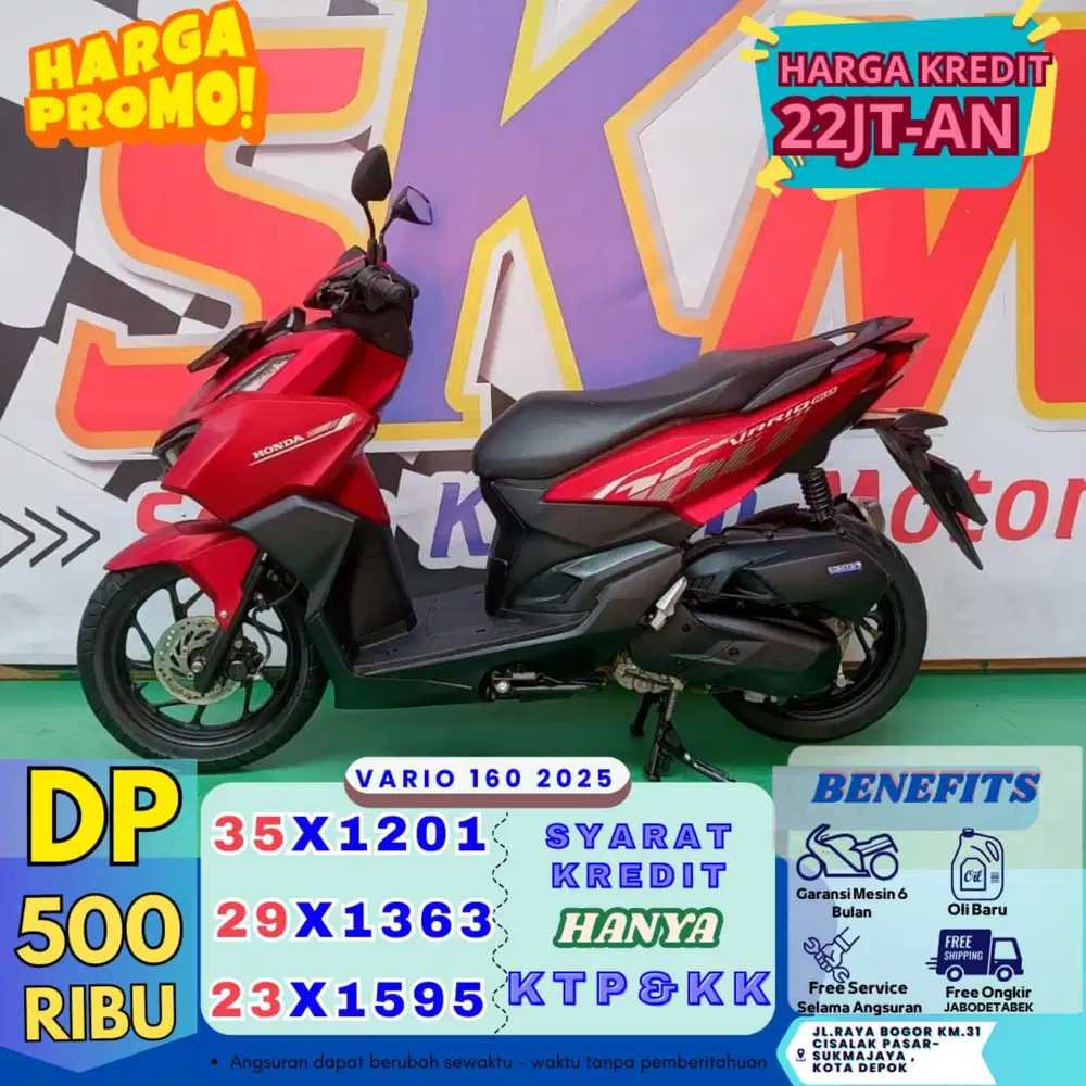 ( gebyar DP:500 vario 160 2025 syarat kk dan KTP km low)