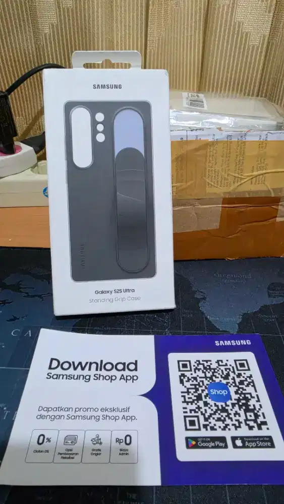 (Nego) Standing Grip Case Galaxy S25 Ultra Black