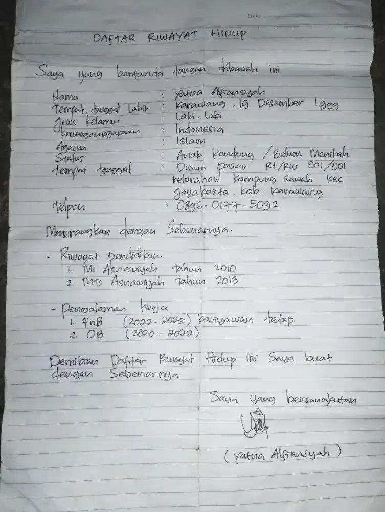 info lowongan pekerjaan