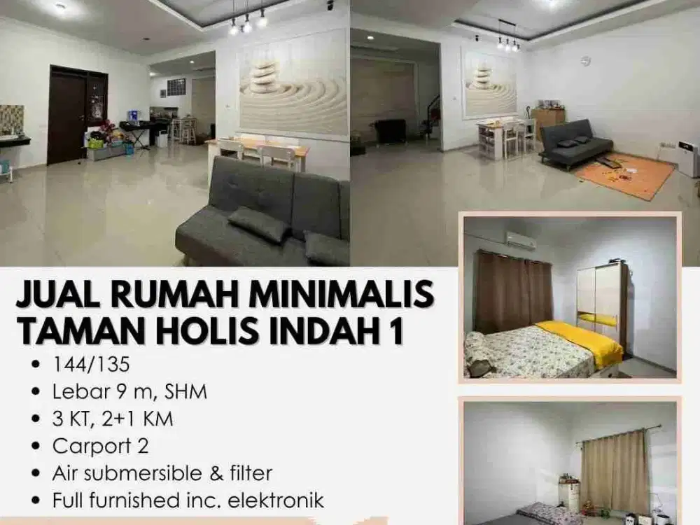 Dijual Rumah Furnished Minimalis Siap Huni di THI Taman Holis Indah