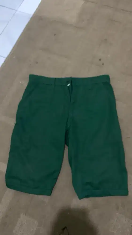 celana pendek chino jeans hijau botol