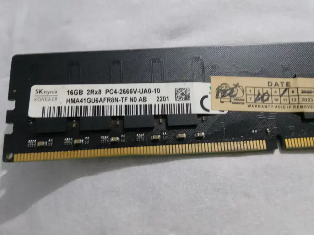 Ram 16gb ddr4 double IC speed 2666 ( 1333mhz) normal lancar.