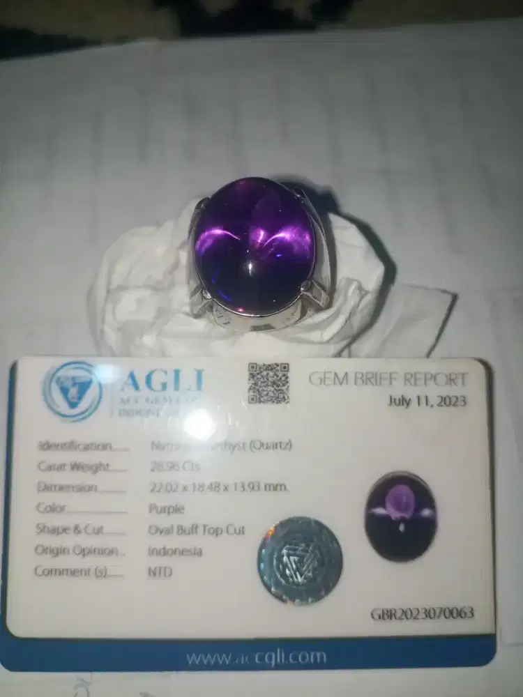 Cincin permata ring perak