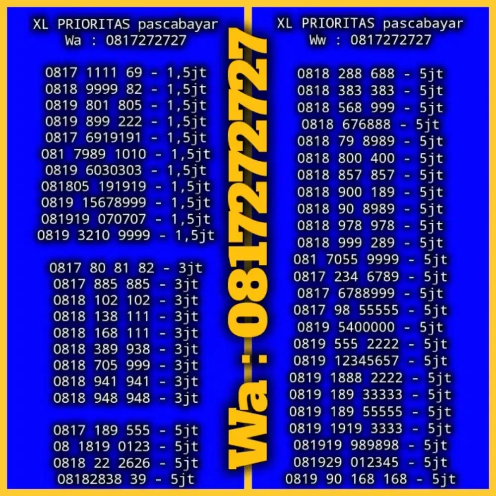 CANTIK KOLEKSI XL PRIORITAS PASCABAYAR