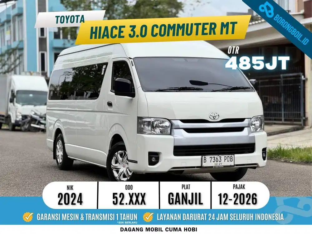 Siap AKAP | Toyota Hiace Commuter 3.0 Diesel Manual 2024 Putih