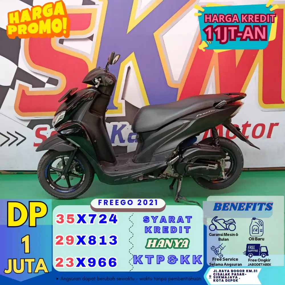 SYARAT HANYA KK DAN KTP YAMAHA FREEGO 2021 CASH/CREDIT
