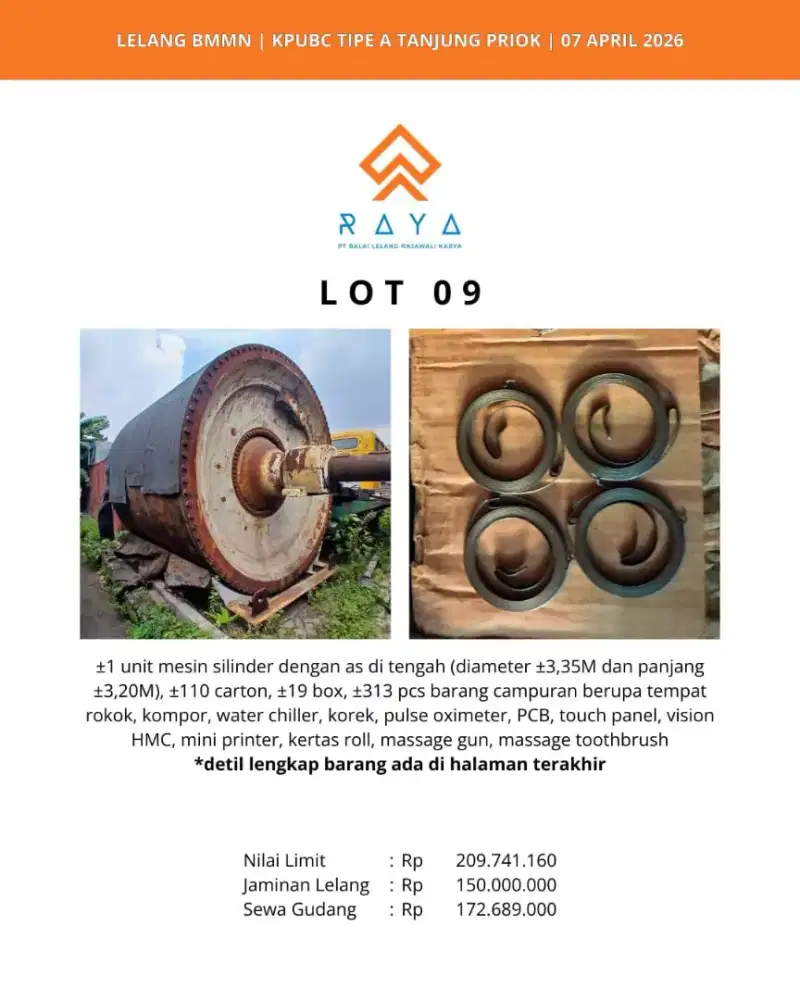 MESIN INDUSTRI BERBENTUK SILINDER, KERTAS ROLL, RECOIL SPRING DLL