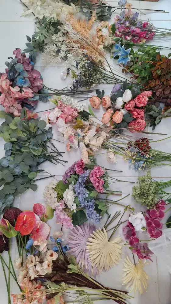 Dijual Bunga Artificial 1 jt untuk usaha buket / dekor