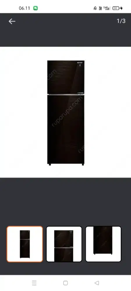 Sharp 338ltr kulkas 2 pintu