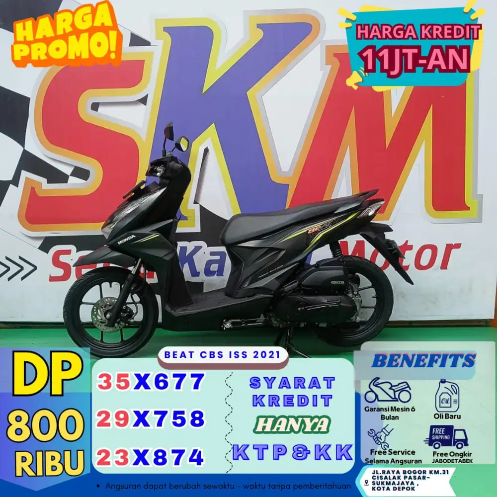 ( beat tahun 2021 DP:800 cicilan 0% via blibli cash credit