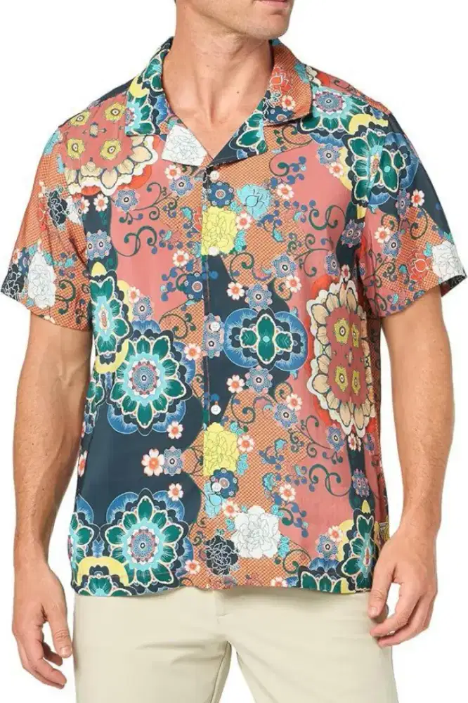 Baju Kemeja Pria Guess Bloom Sandwash Asli (Original)