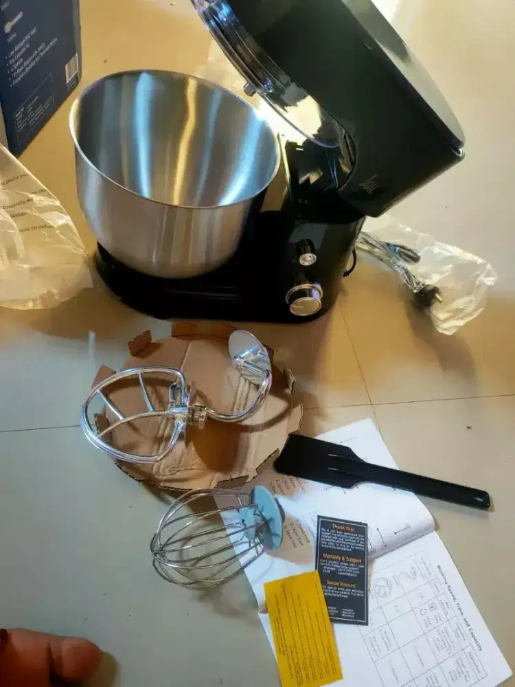 Stand Mixer JOIL 4 Ltr Mangkuk Stainles Steel 6 Speed Second Like New