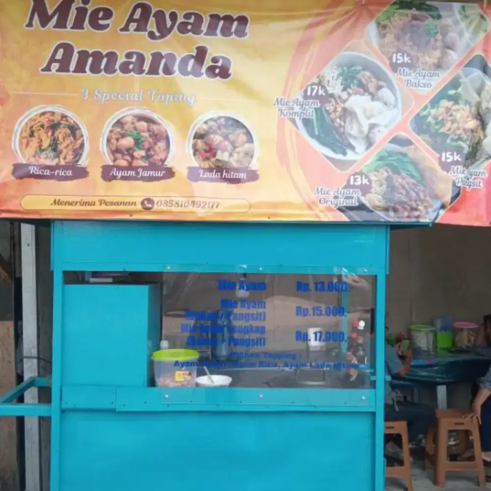 Gerobak Mie Ayam Kondisi Baik - Siap Pakai