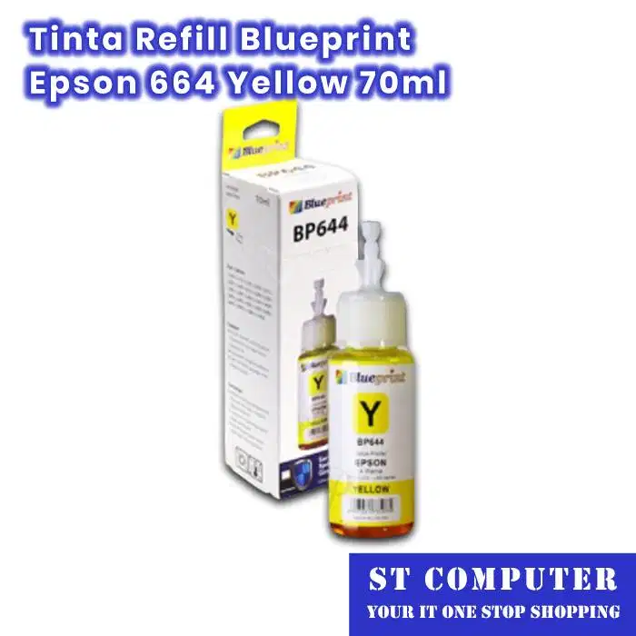 Tinta Refill Blueprint Epson 664 Yellow 70ml