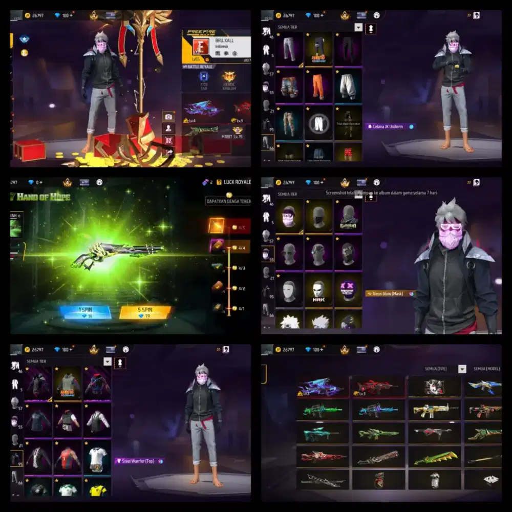 Ready stock akun free fire harga bisa di tawar yg mau beli buruan