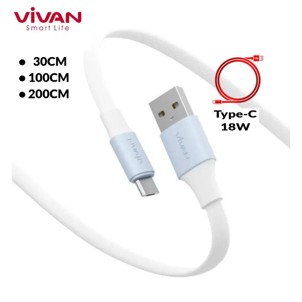 VIVAN SC II Kabel Data Vivan 30cm/100cm/200cm 3A 18W Fast Charging