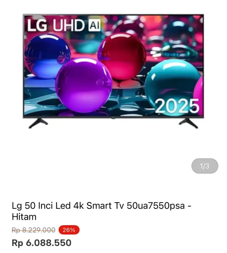 LG 50 INCI LED 4K SMART TV 50UA7550PSA