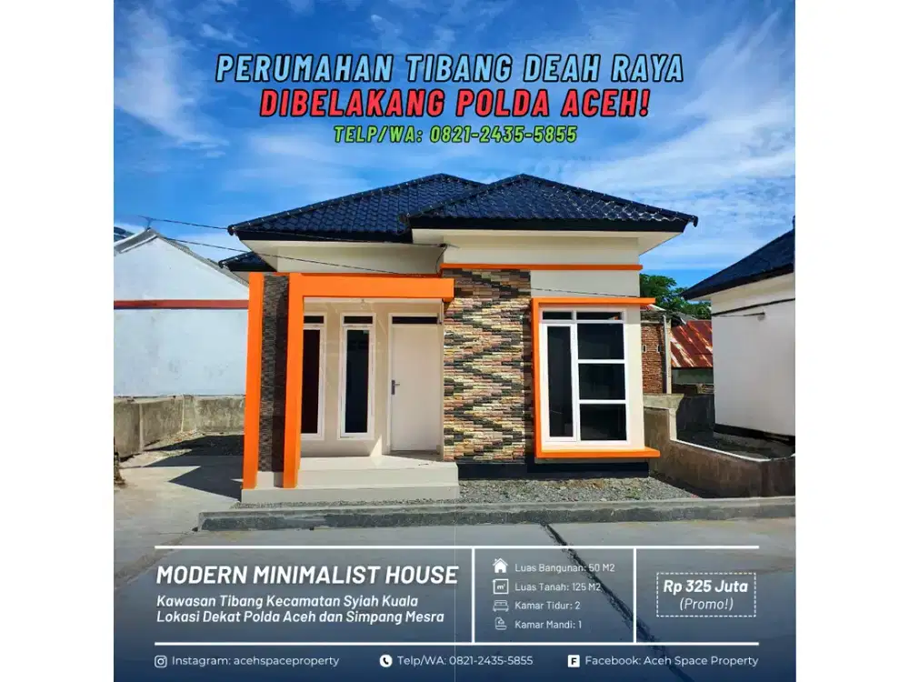 Dijual Rumah Murah di Kawasan Tibang - Dekat Polda Aceh dan Kampus UIN dan USK!