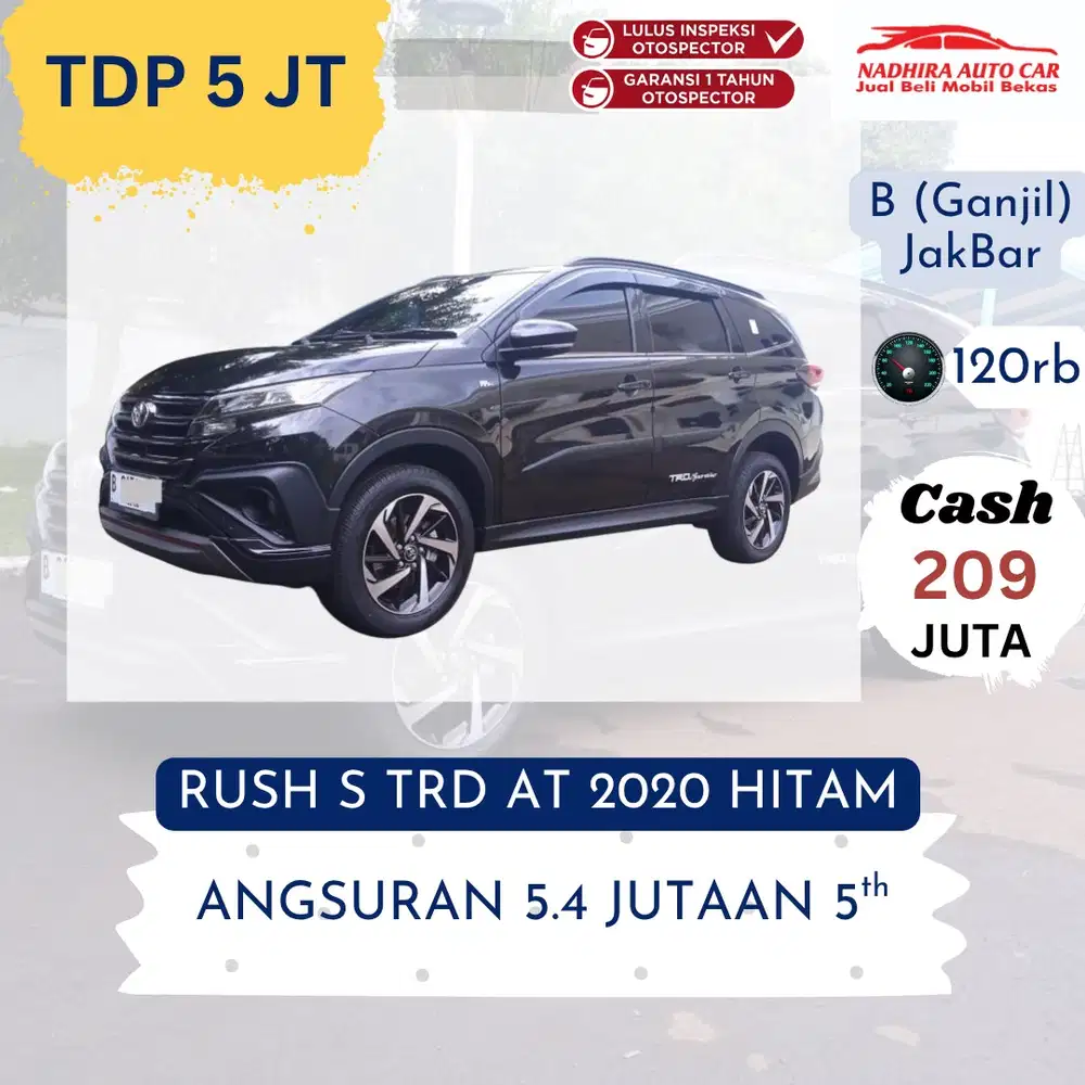 DP 5 Juta Rush S TRD AT 2020 Hitam
